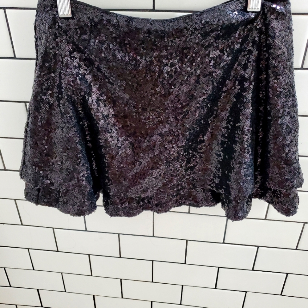 Do+Be sequin black tiered skirt